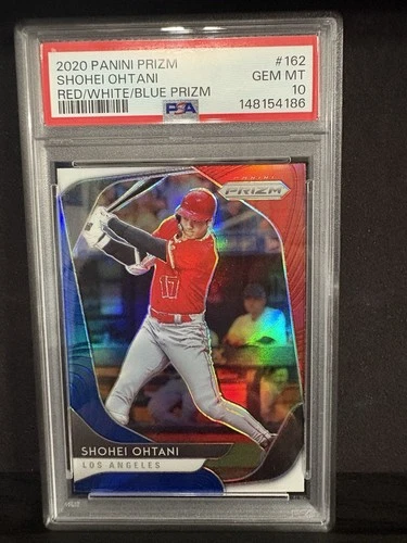 SHOHEI OHTANI 2020 Panini Prizm Red/White/Blue Prizm #162 PSA 10 GEM MINT POP 14