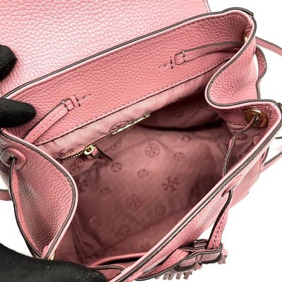 Tory Burch Thea Mini Leather Backpack Pink Pebble Tassel  display picture 2