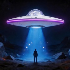 RC UFO Drone for , Flying Helicopter Toy with Auto Hover & LED Lights
