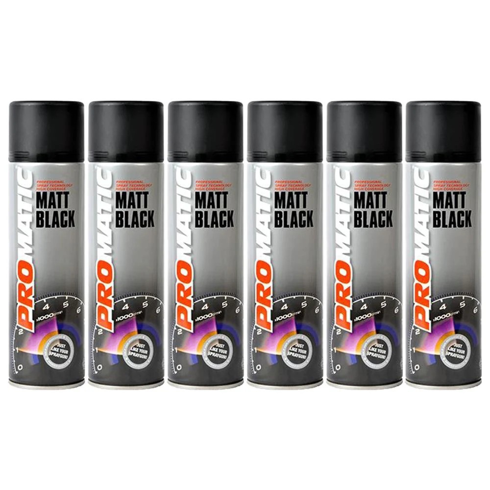 1 x Promatic MB500 Matt Black Spray Paint 500ml - Image 13
