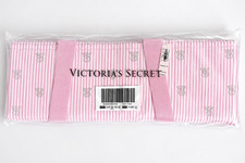 Victorias Secret Pink/White Striped Zip Makeu...