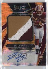 2019 Panini Select FOTL Neon Orange Pulsar Prizm 7/23 Bryce Love Auto lz7
