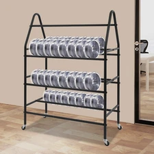 4 Tier Rolling Printer Filament Storage Rack, Filament Spool Holder with Wheels