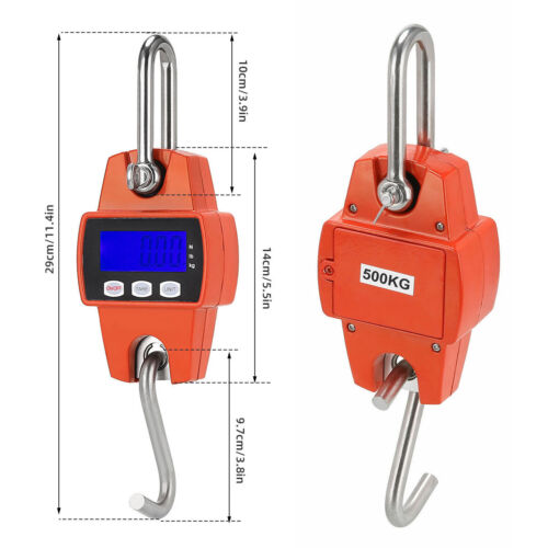 Portable Crane Scale 500kg/0.1kg 20mm LCD Digital Electronic Hook≖Hanging Scale - Picture 4 of 14