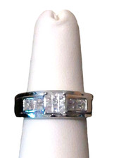 925 Sterling Silver Cubic Zirconia 2.00ctw Ring Solitaire With Accents Sz 5.75