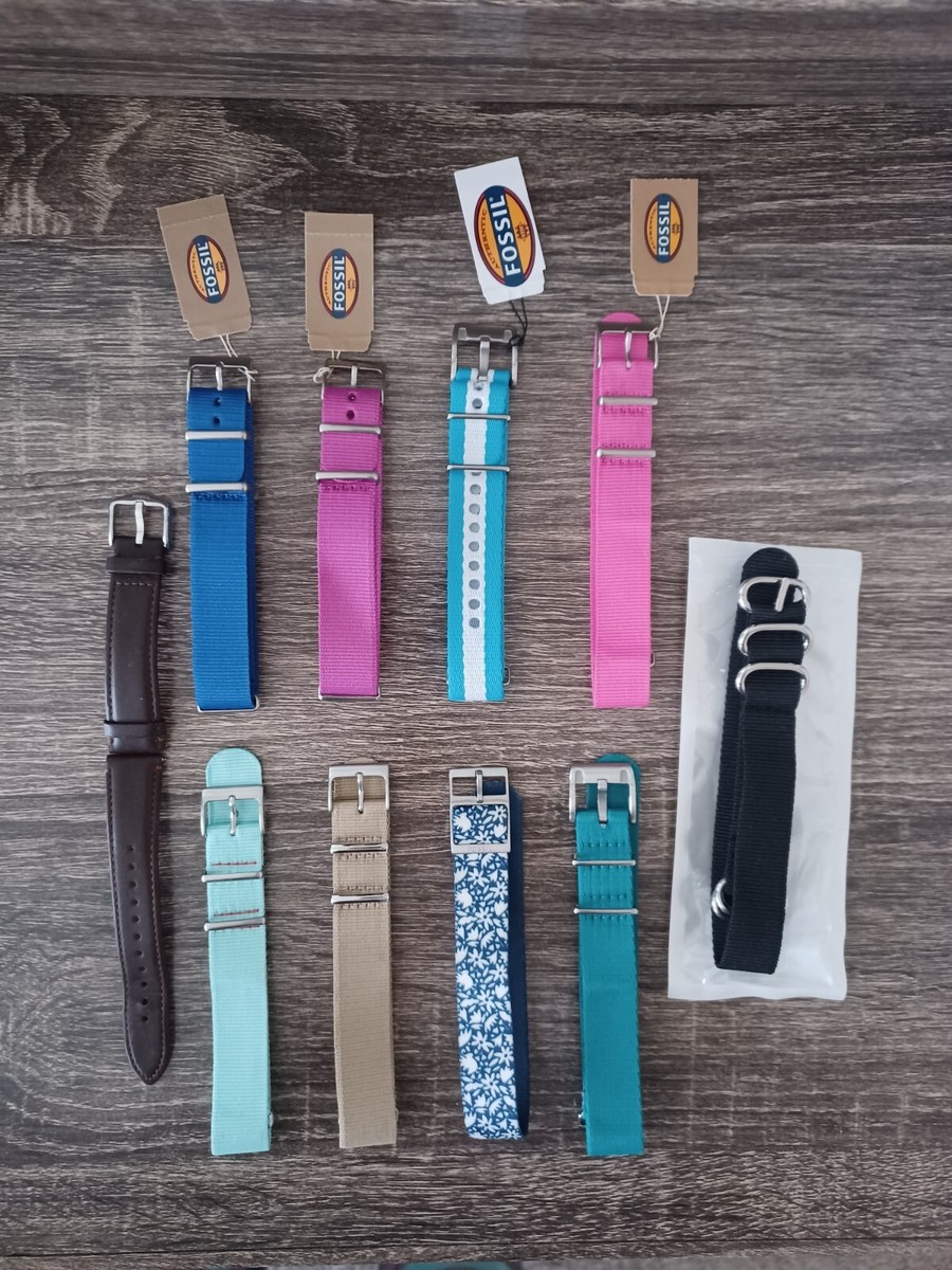 8 fossil watch bands, size 18 mm. Brand new Fossil Stainless Steel Wristwatch Bands 18 mm Band Width for  main image 3