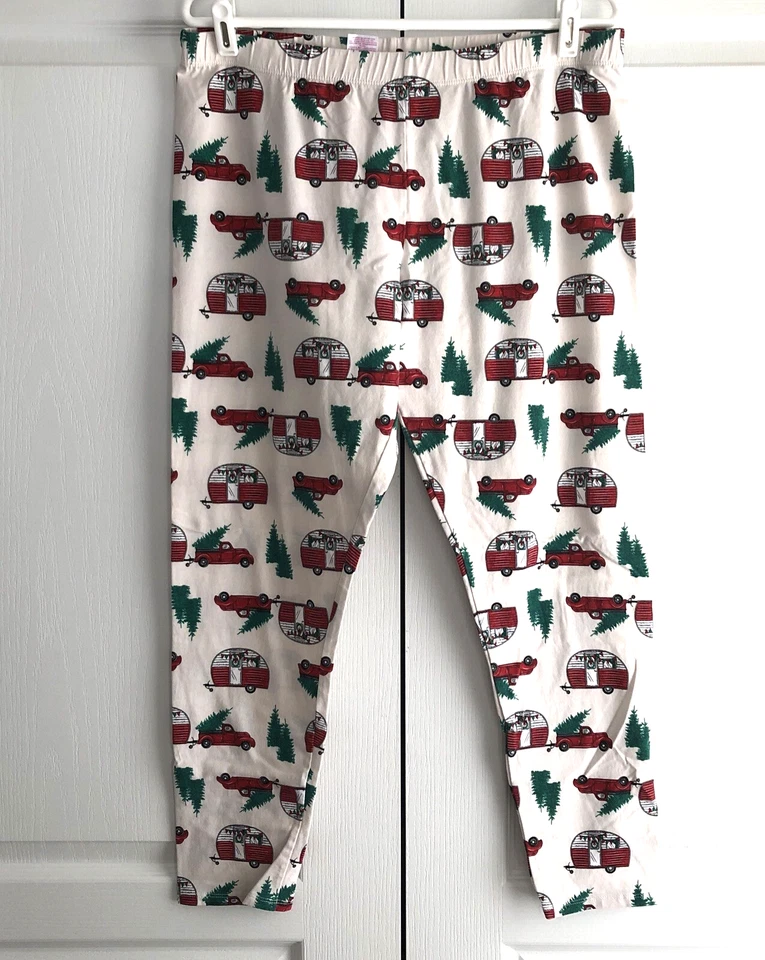 No Boundaries Juniors  Christmas Tree Truck Holiday Ankle Leggings Size XXXL (21 - Image 3 of 4