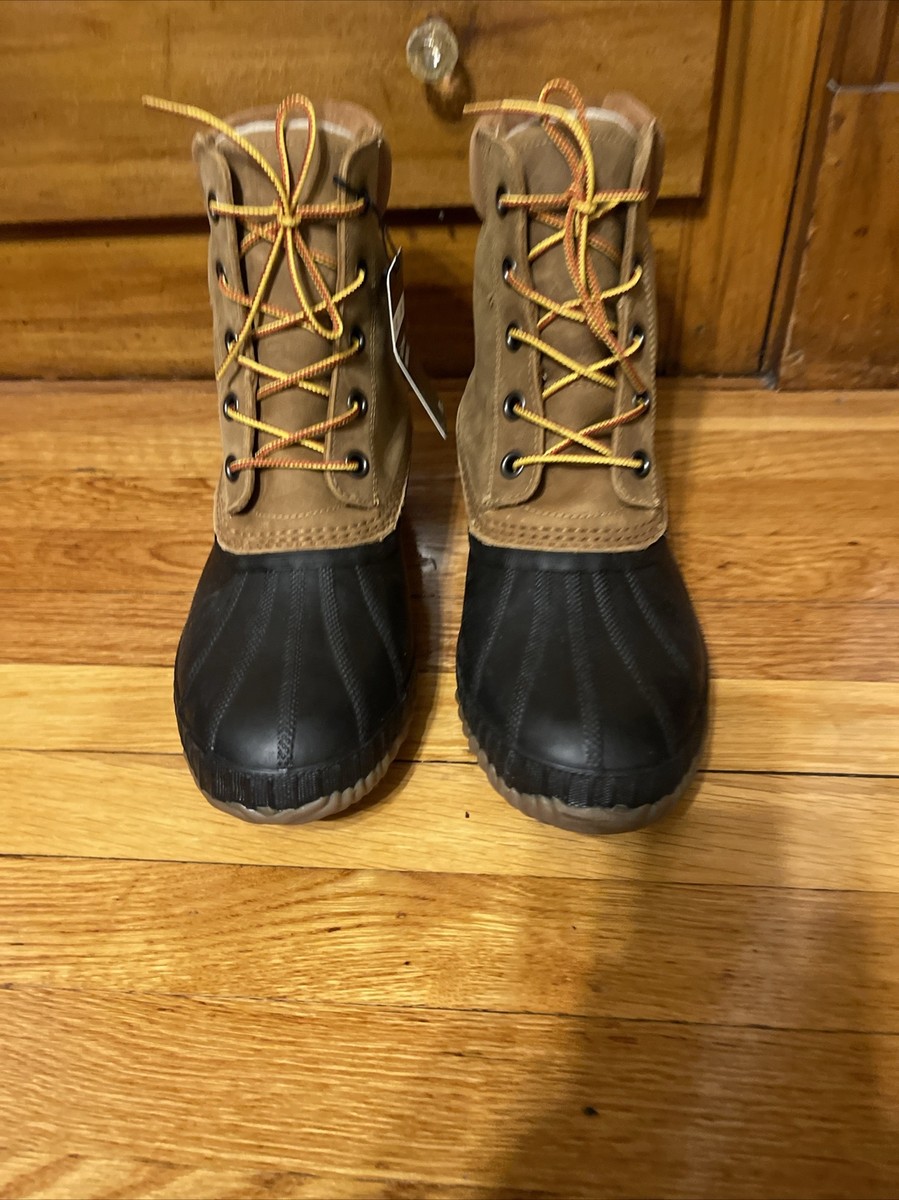 Sorel Mens Cheynne Waterproof Leather Duck Boots Size 10 Brown & Black Outdoor Sorel Men main image 3
