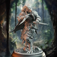 DM Stash Miniatures Dragonborn Assassin Rogue Dragonkin DnD D&D Fantasy RPG 32mm