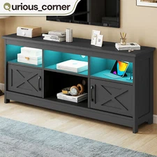 LED TV Stand Console with Power Outlets for 32 to 65 Inch Entertainment Center