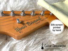 Custom 50's SILK-SCREEN Printed Metallic Guitar Headstock Waterslide Decals