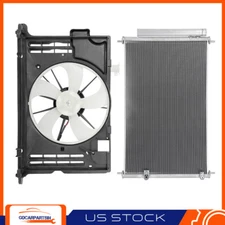 For 2014-2019 Toyota Corolla 1.8L 2.0L Radiator Cooling Fan And AC Condenser Kit