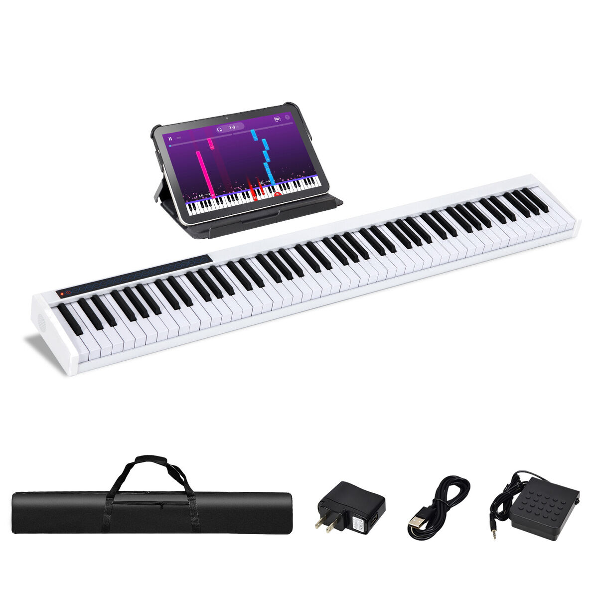 Sonart 88 Key Digital Piano Portable MIDI Semi-Weighted Keyboard