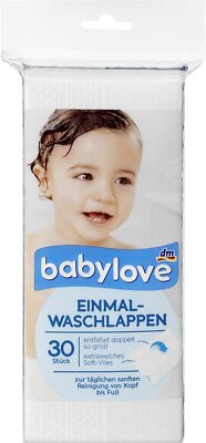 babylove disposable washcloths Made in Germany 30ct. FREE SHIPPING