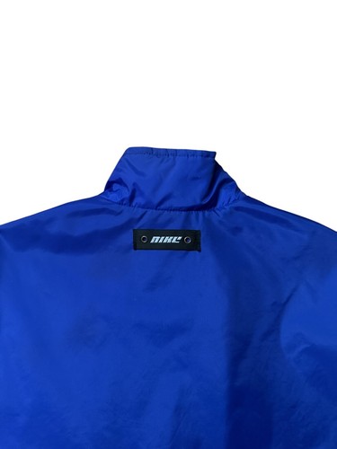 Y2K Nike Boys Youth Lightweight Jacket Size XL 18-20 Nike Swoosh Blue Spellout - Picture 7 of 10