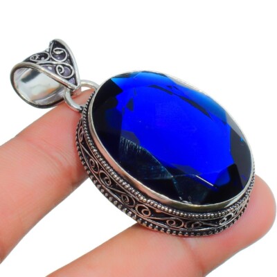 Blue Tanzanite Gemstone Handmade 925 Sterling Silver Jewelry Oval Cut ...