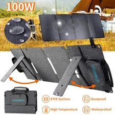 100W Watt 12V Portable Flexible Solar Panel Kit RV Camping Off-Grid Rooftop Car