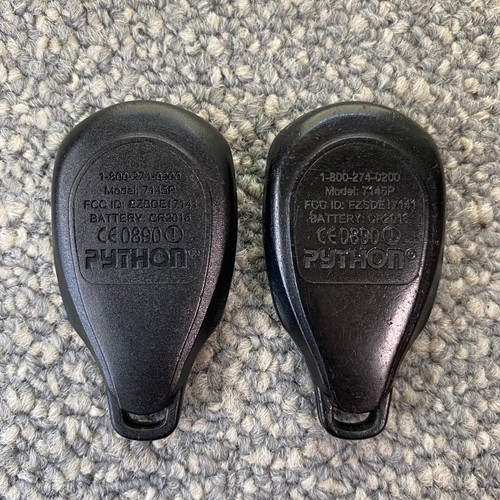 x2 PYTHON 7145P Key Fob Remote Keyless Entry Alarm Set Pair EZSDEI7141 *TESTED* - Picture 2 of 13