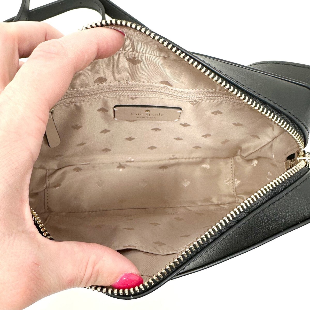 Kate Spade Harper Crossbody Purse in Black Leather WKR00062