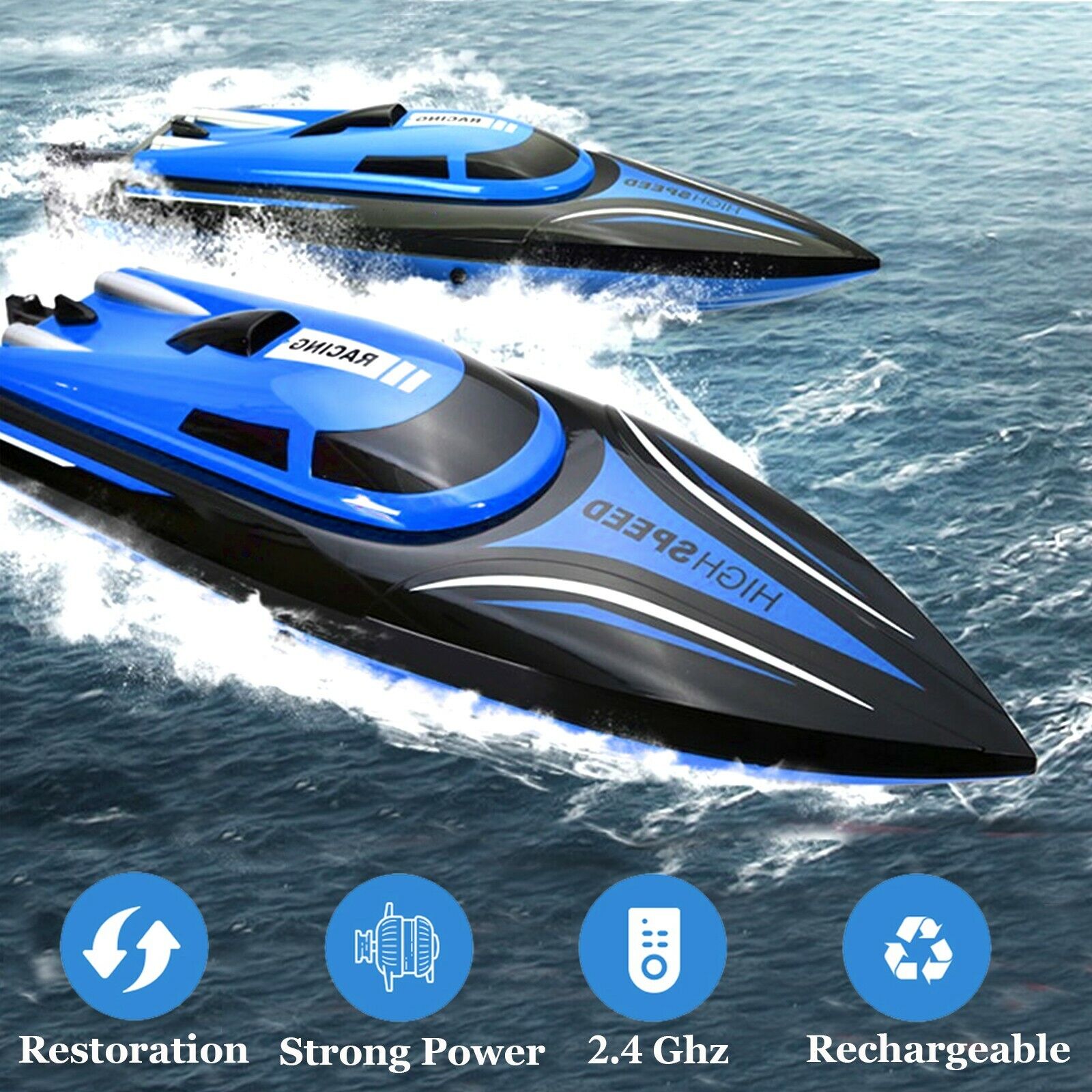 Skytech High Speed 20KM/Hour Rcing Boat Remote Control Electric Waterproof Toys