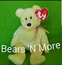 TY BEANIE BABY YELLOW "SHERBERT" BEAR MWMT FRM DEALER
