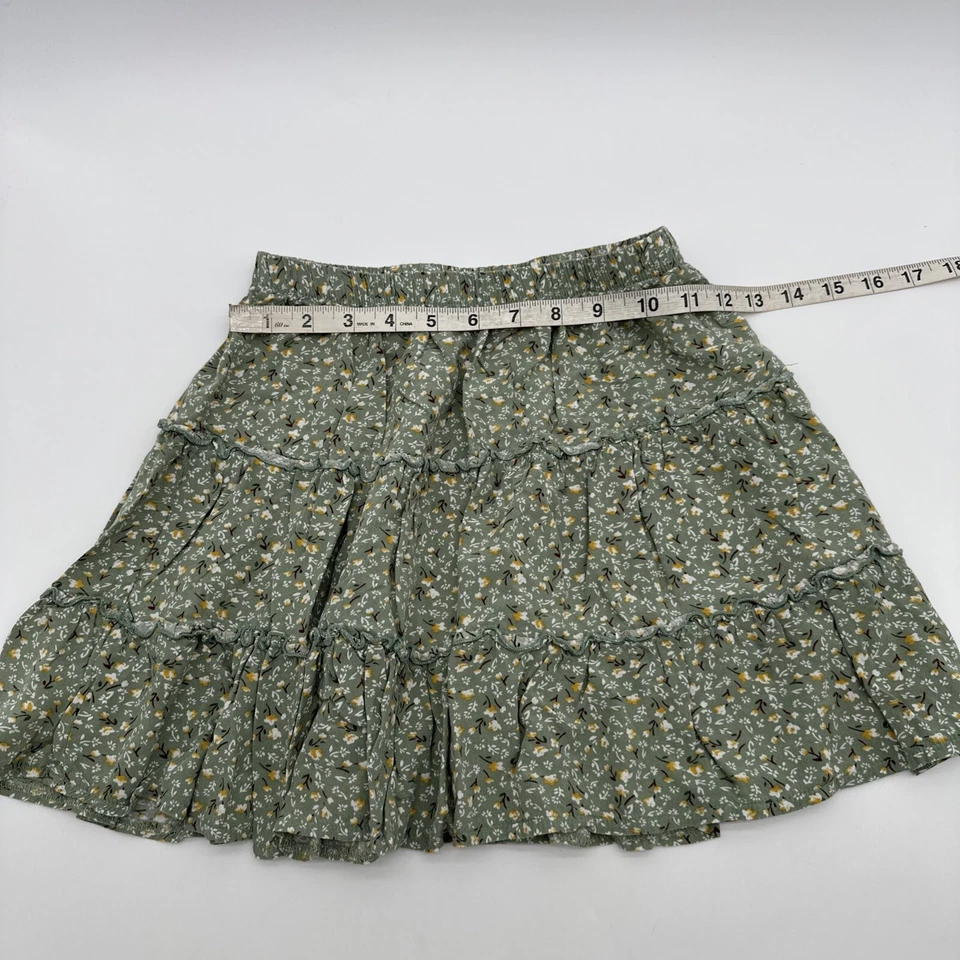 Falda Niñas Pequeña 8 Verde Volantes Flor Aop...#21085 Foto 4 de 4