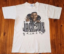 Vintage Bo Jackson Tee Large Salem Sportswear 1987 Oakland Raiders NFL Rare