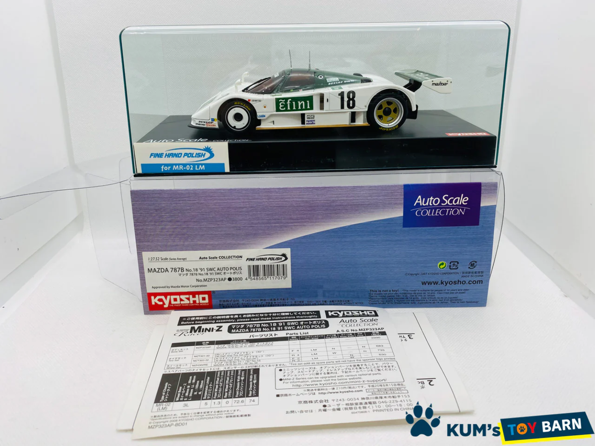 Kyosho Mini-z Body ASC MAZDA 787B No.18 '91 SWC AUTO POLIS Kyosho Mini-z Body ASC MAZDA 787B No.18 '91 SWC AUTO POLIS