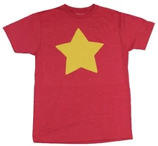 Steven Universe Adult New T-Shirt - Gold Star Red Costume Front Pic