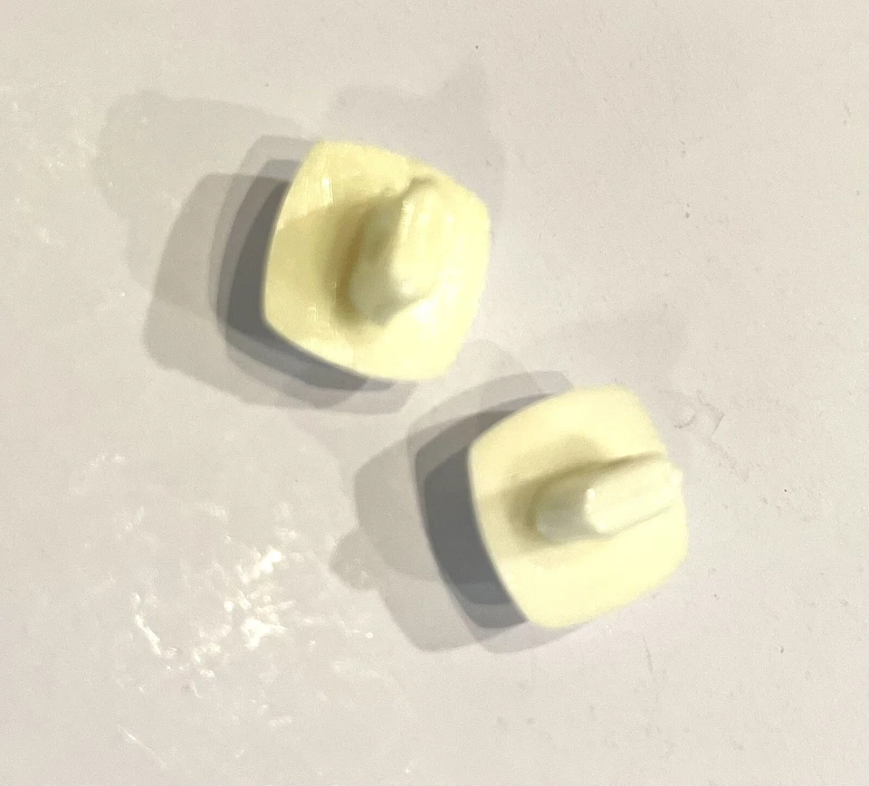 6 X 11mm Iridescent Pearl Finish Square Shank Buttons Vintage - Image 4 of 4