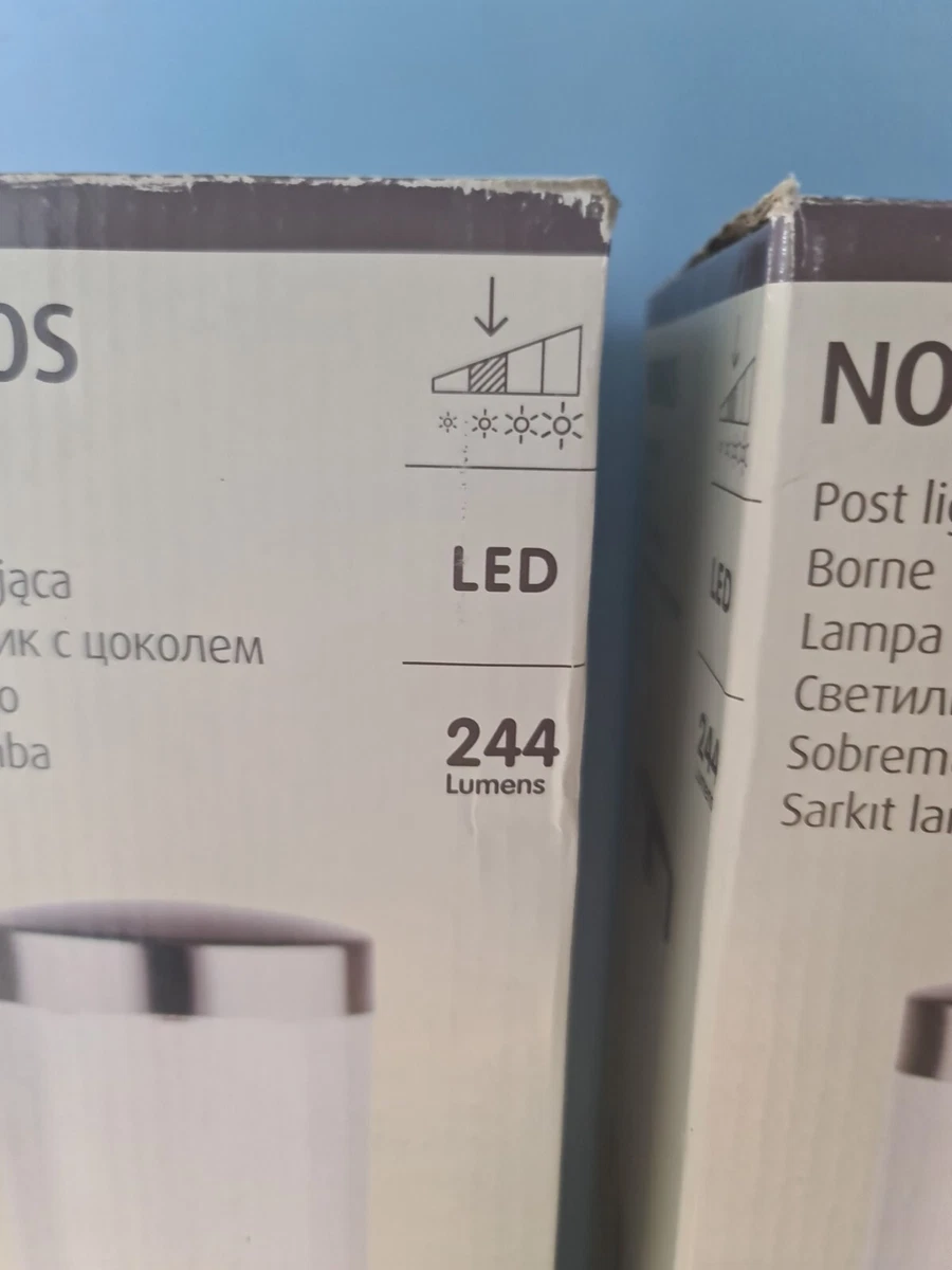 x2 Blooma Nomos Mains Post Light Stainless Steel LED 244 Lumens 76cm x 11.8cm