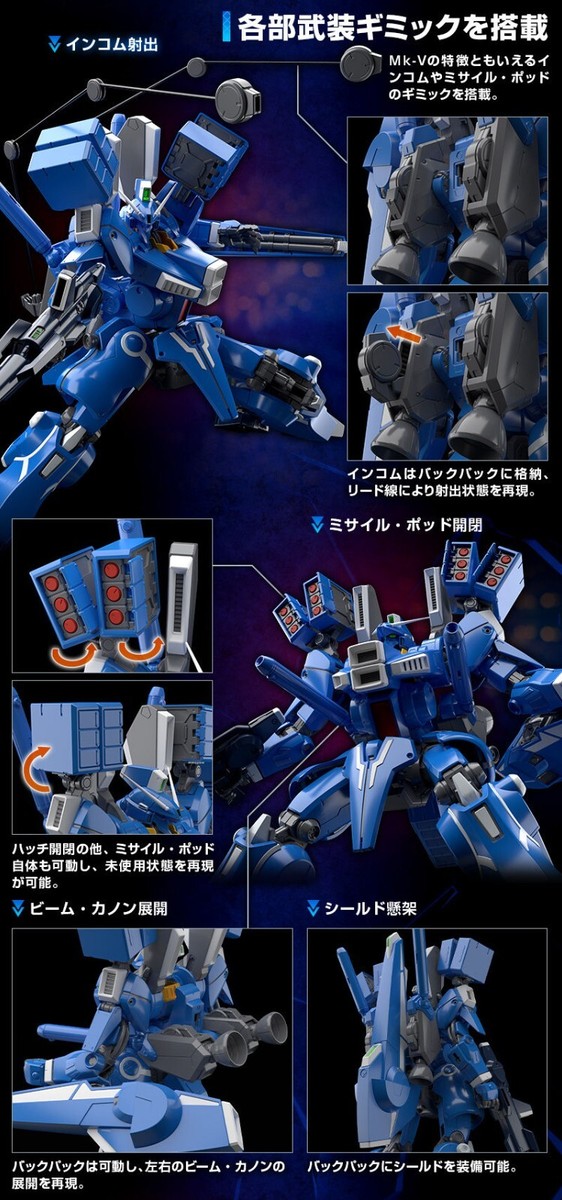 Bandai Spirits MG 1/100 Gundam Mk-V Model Kit Authentic Japan