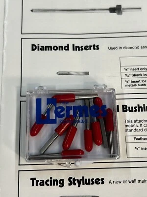 QTY 1 DIAMOND FOR NEW HERMES ENGRAVING MACHINE 1-1/8” LONG X 1/8” DIA. 120 ANGLE