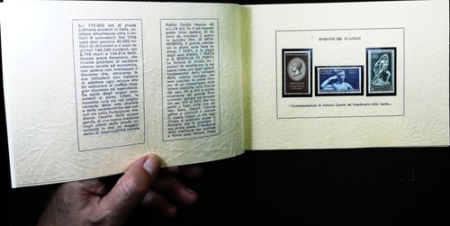Folleto de sello del año conmemorativo de Italia 1957 - libreto de correos (b0488) - Imagen 4 de 9