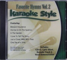 Favorite Hymns Volume 2 Christian Karaoke Style NEW CD G Daywind 6 Songs