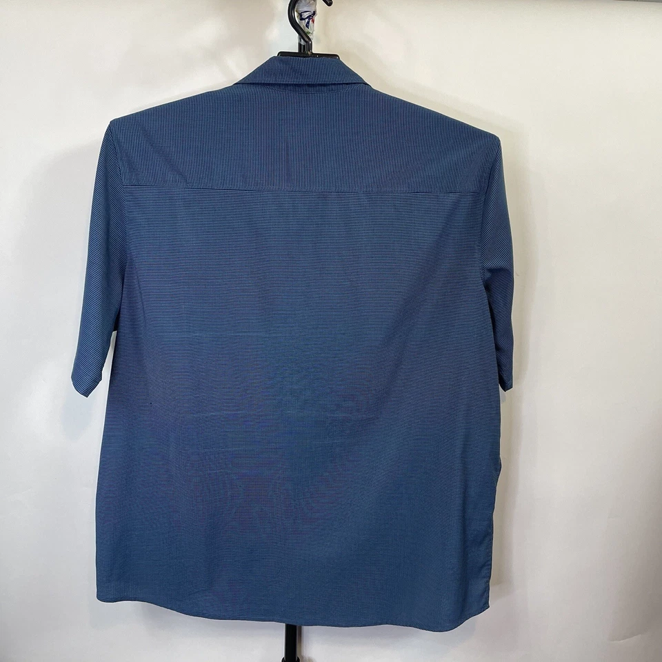 Camisa Swiss Tech azul con botones talla XL para hombre Foto 3 de 4
