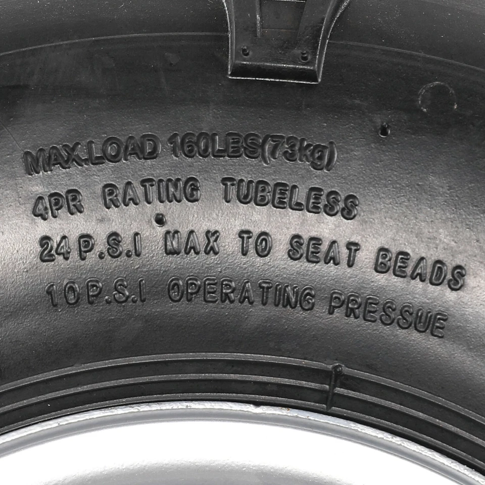 4pc 7" 16x8-7 16x8.00-7 Tire Rim Wheel 3 Lugs 16x8x7 16-8-7 for ATV Go kart Quad - Image 2 of 4