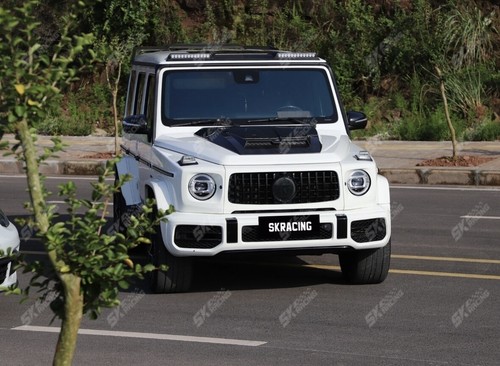 Kits de carrocería de alerón de techo con paneles de capó de fibra de carbono seco para Benz W464 G63 AMG G550 - Imagen 11 de 79