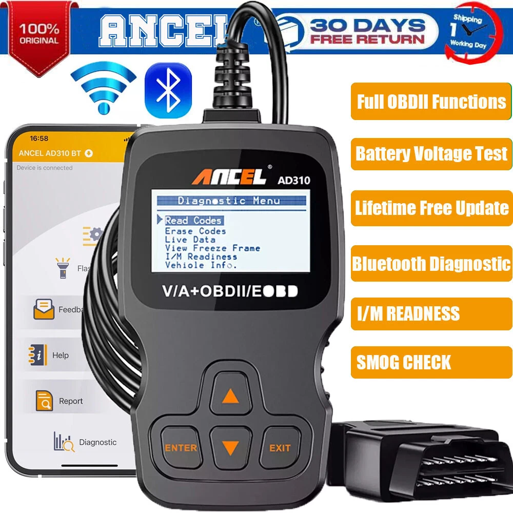 ANCEL AD310 BT Bluetooth OBD2 Scanner Classic Universal OBDII Scanner Car Engine-image