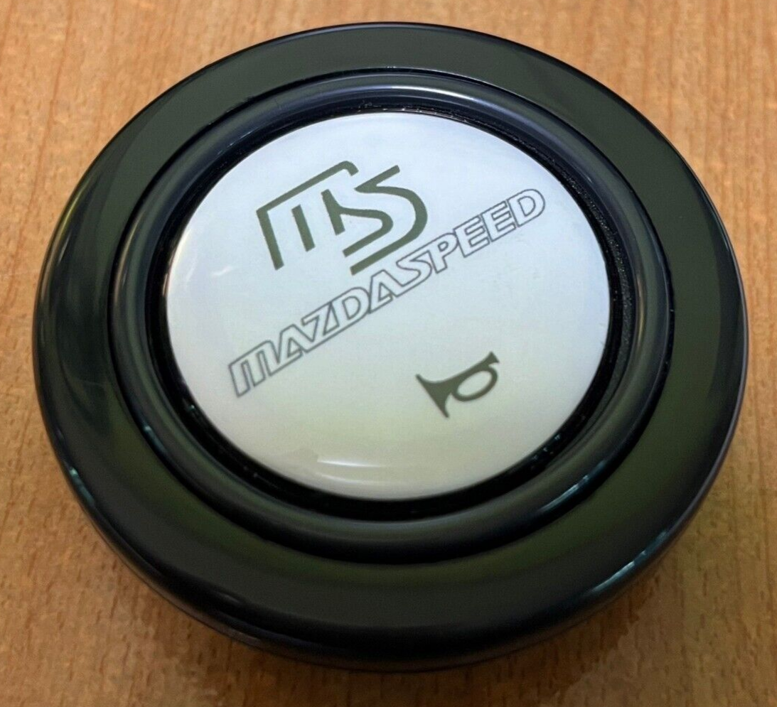 MAZDASPEED マツダスピード ホーンボタン/NARDI/MOMO/RX7 Mazdaspeed White JDM Horn Button for SPARCO OMP MOMO NARDI