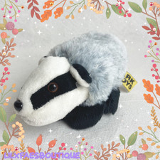 6" Ark toys realistic badger soft toy plushie