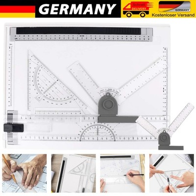 ZEICHENPLATTE A4 PROFIL A4 ZEICHENBRETT A4 mit SENKRECHT MASSSTAB DHL