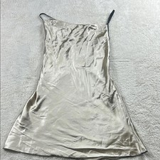 Silky Satin Women's Chemise Nightgown Butterfly Lace Back Sleep Dress Lingerie