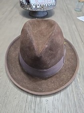 Vintage Royal John B. Stetson Co. Men's Brown Fedora Hat Size 7 1/8