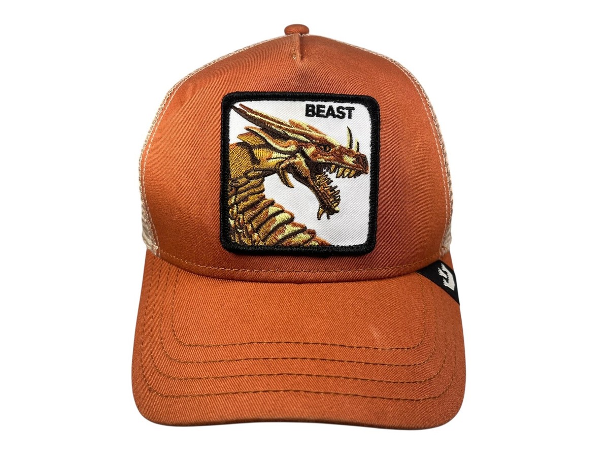 GOORIN BROS x THE FARM Orange BEAST x DRAGON-PATCH TRUCKER HAT