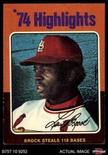 1975 Topps #2 Lou Brock Steals 118 Bases Cardinals HOF 4 - VG/EX
