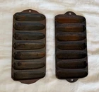 2 Cast Iron Corn Bread Pans Griswold & Sidney Ware