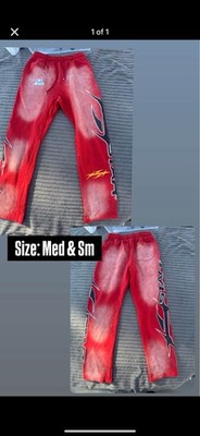 Hellstar Men's Sweatpants Medium Red Authentic Brand New