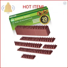 De-Bird Defender Spikes, 20 Pack Bird Deterrent, Squirrel Spikes, Anti Climb Spi