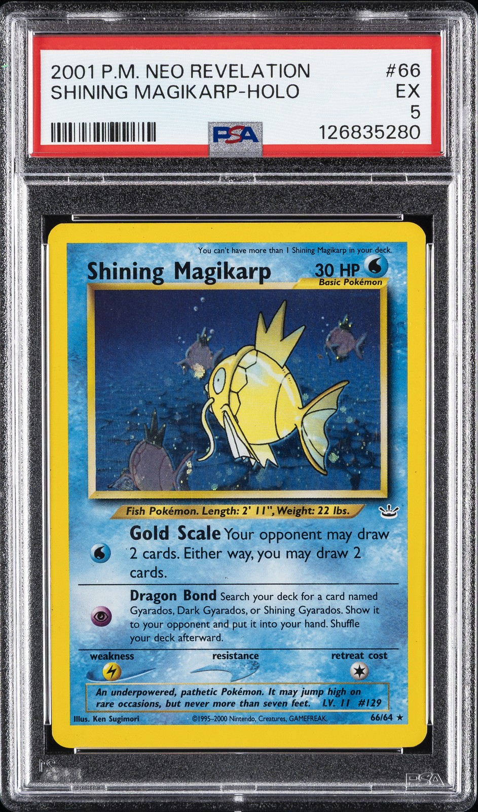 2001 POKEMON NEO REVELATION #66 SHINING MAGIKARP-HOLO PSA 5
